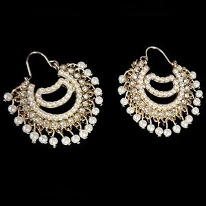 PICK 1 - Gold Boho Earrings w/ Pearls or Set Floating Crystal Balls Studs NWOT